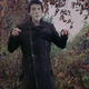 Frankenstein standing in the woods.